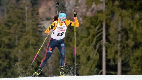Für Biathletin Marion Deigentesch ging es in dieser Saison auch leistungsmäßig bergauf. Foto Ernst Wukits