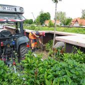 Gärtner bepflanzen Spundwandnischen