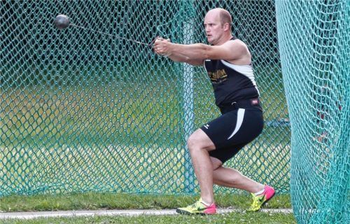 Johannes Bichler aus Lauterbach wurde deutscher Vizemeister der Männer im Hammerwurf. Foto Ludwig Stuffer