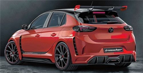 Markante Schürze, üppiger Dachspoiler: Irmscher Opel Corsa iRC. Foto Auto-Medienportal.Net/Irmscher