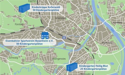 Mehr Platz für Kindergartenkinder: Im Keferwald, Heilig Blut und in der Hochfellnstraße sollen für das Kita-Jahr 2021/22 weitere 125 Kinder untergebracht werden. Klinger