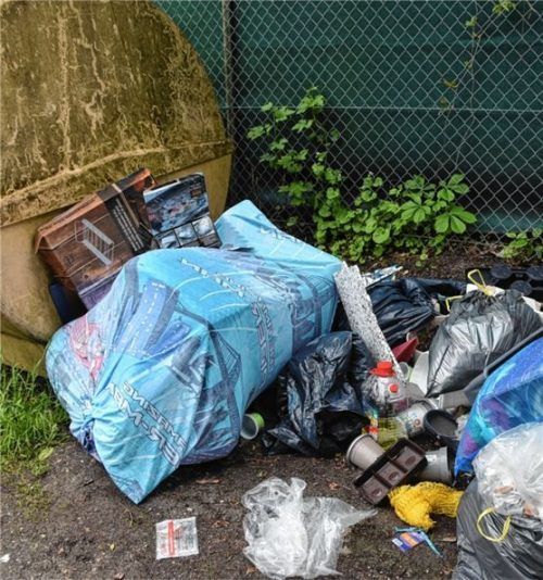 Neben den Containern wird jegliche Art von Abfall abgelagert. Fotos ruprecht