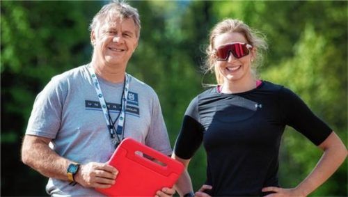 Weltmeisterin Lisa Hauser trainierte mit Markus Fischer in der Chiemgau Arena in Ruhpolding.Foto ERnst Wukits