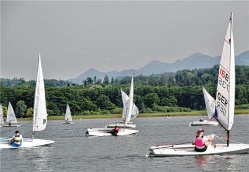Bei der Laserschale am Simssee traten drei Klassen an. Foto Gerhard Niessen
