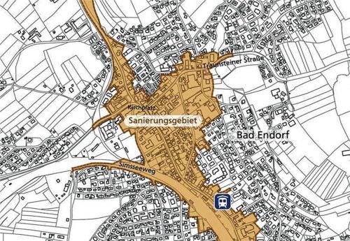 Das Bad Endorfer Sanierungsgebiet erstreckt sich auf etwa 31 Hektar. Foto Marktgemeinde Bad Endorf/Klinger