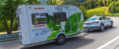 Der E-Caravan von Dethleffs auf Tour über die Alpen. Foto Autoren-Union Mobilität/Dethleffs