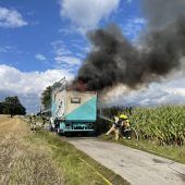 Mobiles Kino geht in Flammen auf