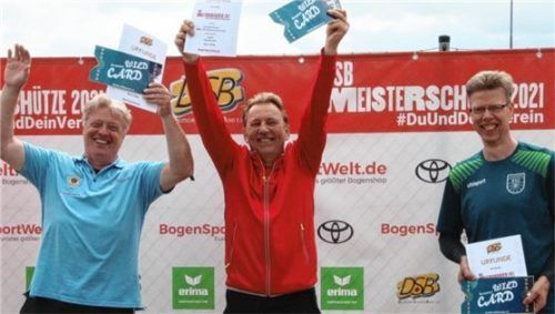 Die Freude über den Sieg war Hannes Stoiber bei der Siegerehrung anzusehen.Foto Deutscher Schützenbund