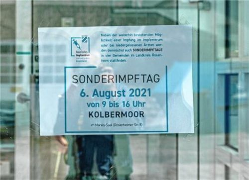 Für die Presse ging es ab der Eingangstür nicht weiter. Das Landratsamt hatte es trotz vorheriger Anmeldung untersagt, beim Sonderimpftag zu fotografieren.