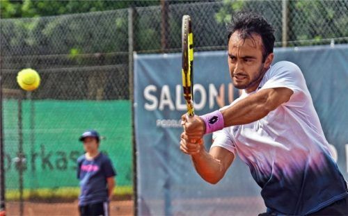 Lorenzo Giustino zeigte gegen den Kitzbühel-Halbinfalisten Daniel Altmaier seine beste Saisonleistung und siegte im Match-Tiebreak. Foto Hans-Jürgen Ziegler