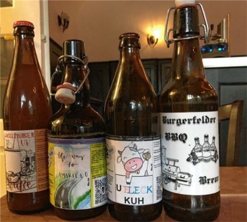 Vielfalt aus Wasserburg: vier Biere, die hier gebraut wurden. Fotos Duczek