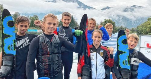 Die EM-Teilnehmer des WSC: Jakob Huber, Kay Strohmeyer, Robert Lengsfeld, Anuk Pilgram, Clara Miserok, Frederik Schultz und Fynn Strohmeyer (von links).Foto WSC