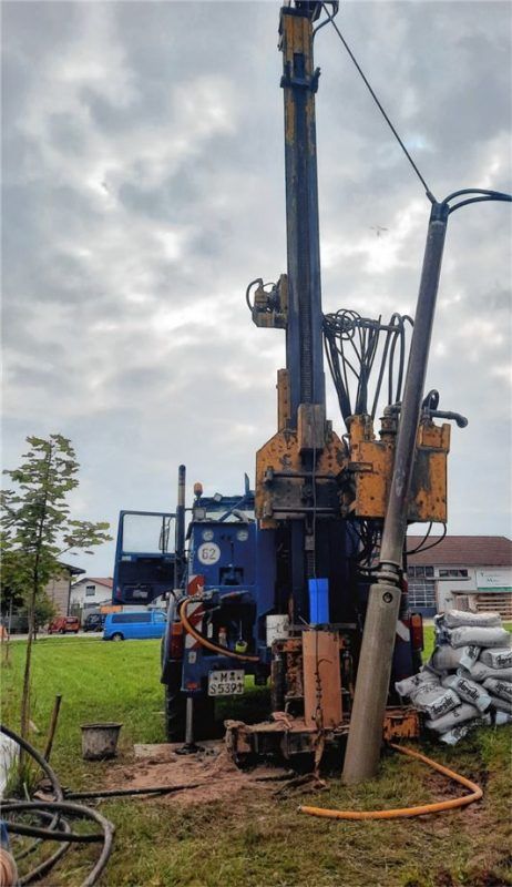 Die Bohrstelle im nord-westlichen Teil des Gewerbegebiets soll das Ausmaß der Verschmutzung ermitteln.