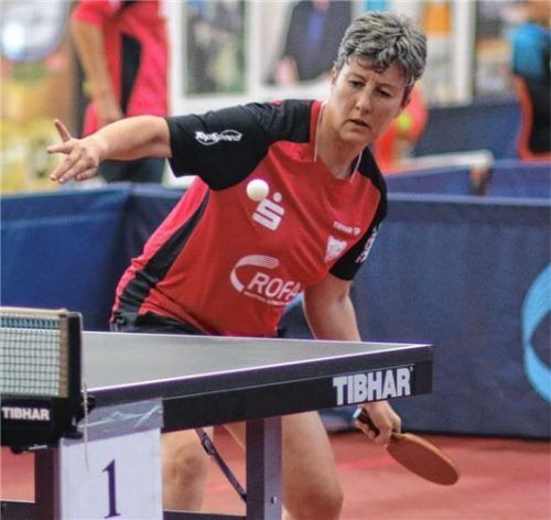 Die ungarische Ex-Nationalspielerin Krisztina Toth avancierte mit zwei Einzelerfolgen und einem Sieg im Doppel zur Matchwinnerin. Foto Gerhard Erlich