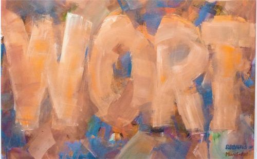 „Mundart“, Acryl auf Leinwand.Foto Janeczka