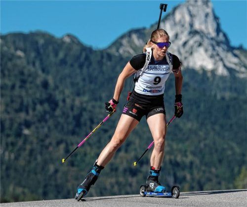 Biathletin Franziska Hildebrand will im Winter wieder voll angreifen.Foto Ernst Wukits