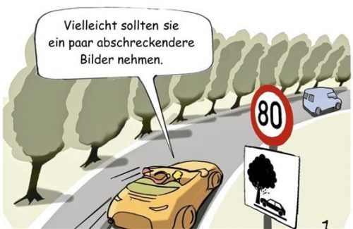 Crashtests zeigen, dass beim seitlichen Aufprall gegen einen Baum die Unfälle meist sehr schwerwiegend sind. Foto AUM/GI