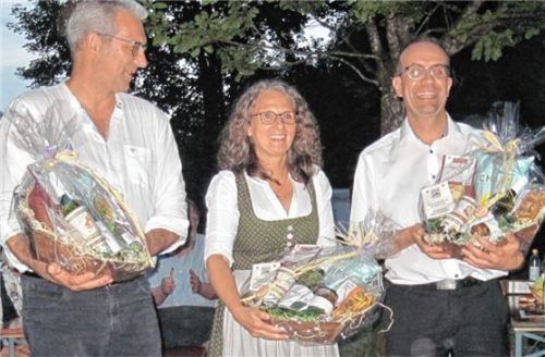 Die Museumsleitung dankte (von links) Andreas Schauberger, Christina Pfaffinger und Markus Keller für acht Jahre Vorstandstätigkeit.Fotos Graichen