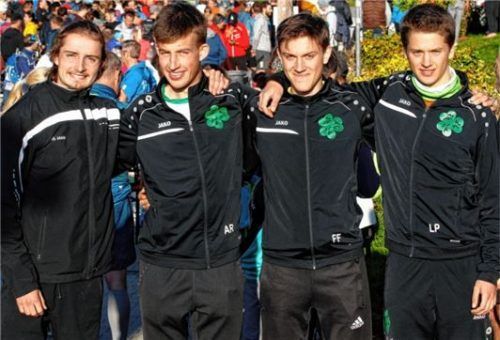 Die schnellste Staffel kam vom TuS Bad Aibling mit Maximilian Berger, Florian Frank, Anian Rottmüller und Laurin Posselt (von links).Foto Ludwig Stuffer