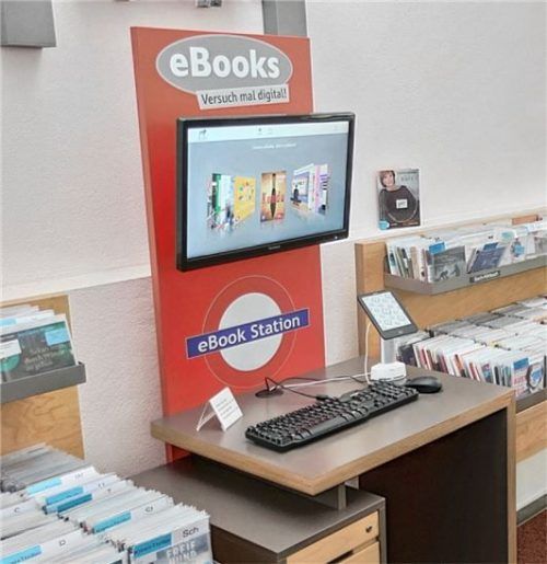 E-Book Ausleihstation: Das digitale Angebot der Stadtbibliothek ist groß und wird ständig weiter ausgebaut.