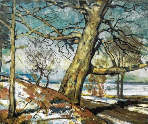 In Prien zu sehen: „Buche an der Seestraße“ (1933), Öl auf Leinwand. re