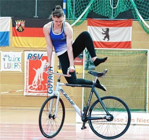 Ramona Dandl erzielte bei der deutschen Hallenrad-Meisterschaft ihr schlechtestes Saisonergebnis. Trotzdem erreichte sie ihr Saisonziel.Foto Hubert Dandl