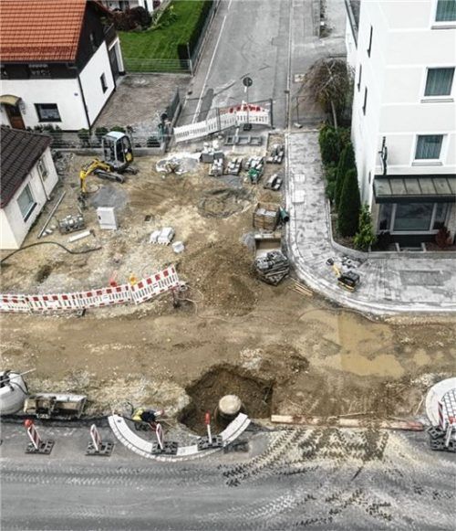 Richtung Norden: Teile des Minikreisels sind bereits erkennbar. Fotos Weinzierl