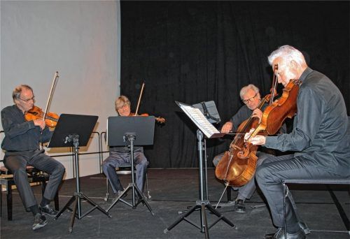 Das Auryn-Quartett spielte sich bei seinem Abschlusskonzert in die Herzen des Traunsteiner Publikums. Foto Mergenthal