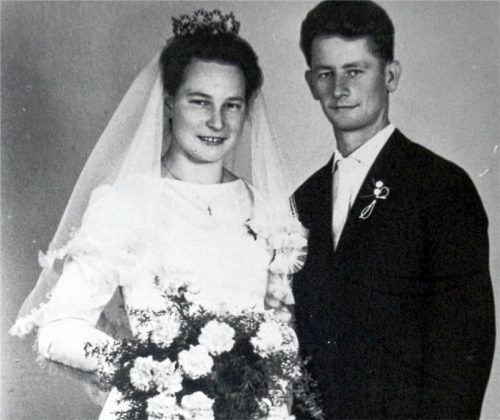 Das junge Brautpaar Anna und Ludwig Sigl ...