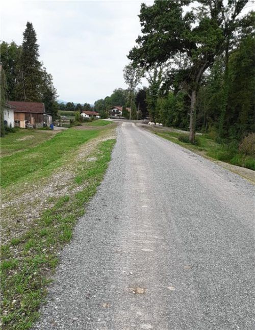 Der neue Deich hinter der Bebauung ist errichtet.