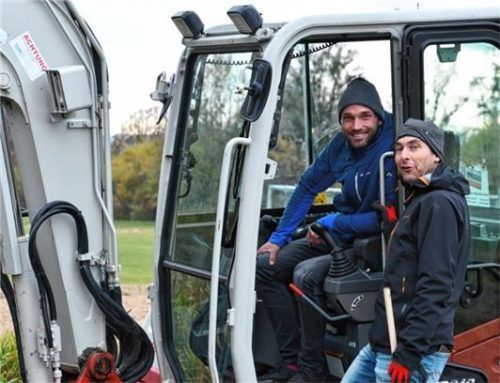 Ein eingespieltes Team: Profi-Mountainbiker Andreas Wittmann (links) und Jonas Droste.