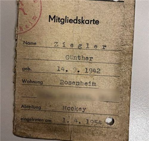 Eine Erinnerung aus alten Tagen: Die Mitgliedskarte ist bereits 67 Jahre alt.