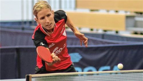 Kristin Lang hielt sich in Bingen sowohl im Doppel wie später auch im Einzel schadlos. Foto  Gerhard Erlich