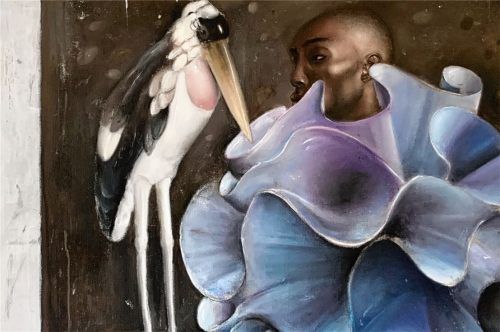 Ransome Stanleys „Marabou“ ist im Jahr 2020 entstanden. Technik: Öl auf Leinwand. Foto Hesse