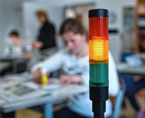 Seit September gibt es CO2-Ampeln an den Kolbermoorer Schulen Foto dpa/Picture Alliance/Schmidt