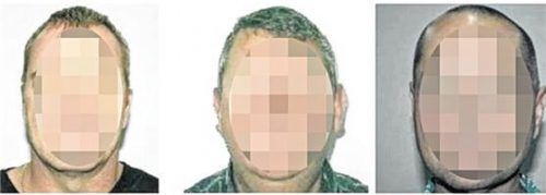 Sitzen in Untersuchungshaft: die Tatverdächtigen Stephen M., Volker G. und Yves S. Foto re