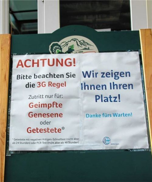 Strenge Kontrollen in Sachen 3G? Bislang geht Rosenheim nur Hinweisen nach, wenn Lokale angeblich zu lax mit den 3G-Regeln umgehen. Foto Kirschner