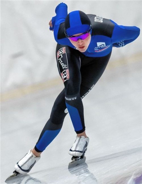 Anna Ostlender während des Trainings in der Inzeller Max-Aicher-Arena.Fotos Ernst Wukits