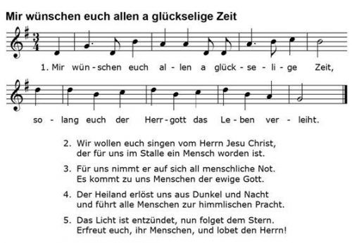 Das Lied aus der Sammlung von Wastl Fanderl stammt aus dem Chiemgau der 1930er-Jahre. Neugestaltet von Eva Bruckner und Ernst Schusser wurde es 1992. re