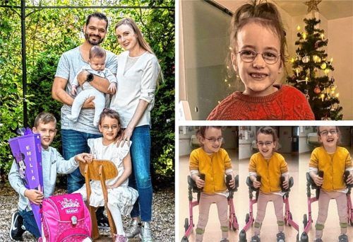 Erster Schultag, erstes Training im Walker: Was für ein Jahr für Emilia und ihre Familie. Jetzt freuen sich alle nicht nur auf Weihnachten, sondern auch auf den neuen inklusiven Spielplatz – mit spezieller 7G-Plus-Regel. Fotos re
