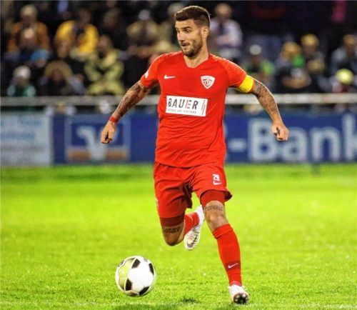 Kapitän und Identifikationsfigur beim TSV Buchbach: Aleksandro Petrovic. Foto Michael Buchholz