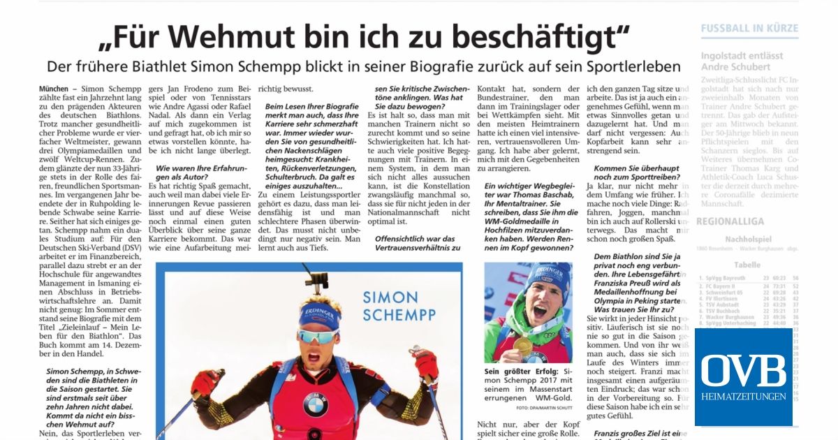 „Für Wehmut bin ich zu beschäftigt“ - OVB Heimatzeitungen