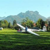 <p>Vor dem Abflug am Flugplatz Brannenburg.</p>