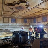 Brand in der Herzogstand-Sauna