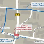 Aicherparkbrücke: Ab Montag wird die Fahrbahn in rund fünf Metern Höhe eingebaut