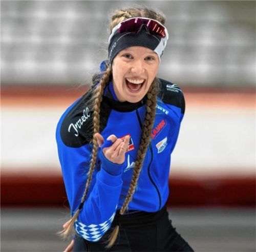 Die Inzellerin Leonie Mayrhofer freute sich über den ersten Platz in der Klasse A weiblich. Foto Ernst Wukits