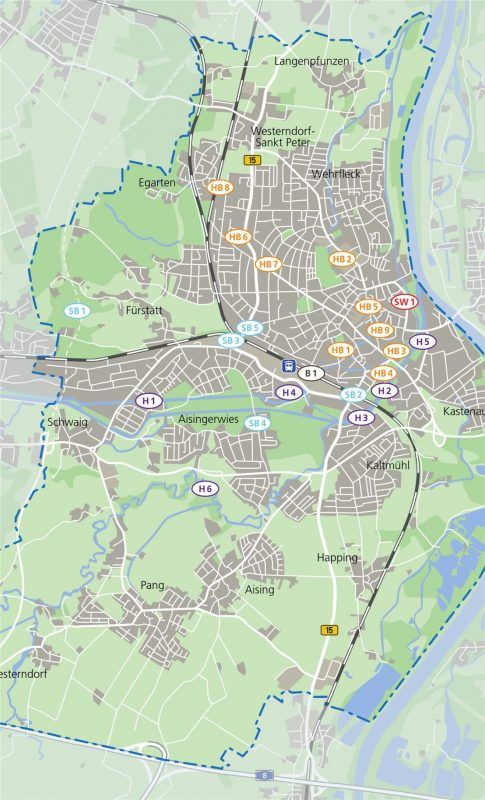 Eine Übersicht über die Baustellen und Bauarbeiten, die momentan in der Stadt Rosenheim laufen. Klinger