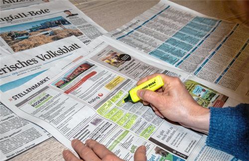 Rund 20 Stellengesuche ungeimpfter Klinikmitarbeiter waren in der Mittwochsausgabe der OVB-Heimatzeitungen zu finden. Foto Kirschner