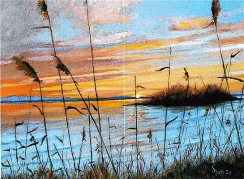 Sonnenuntergang am Chiemsee von Klaus Spatzl.