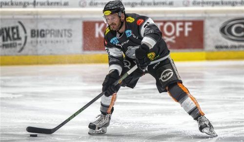 Starbulls-Neuzugang Brock Trotter hier noch im Trikot des Dornbirner EC, für den er 2018/2019 in der EBEL gespielt hat. Fotos  VN-Philipp Steurer